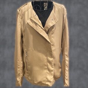 Gap | Ruched Detail Khaki Moto Jacket